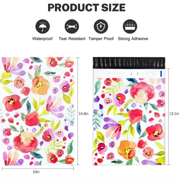 100 Pack Poly Mailers 10x13, Cute Packaging Envelope Mailers Polymailers Pack - Picture 2 of 6